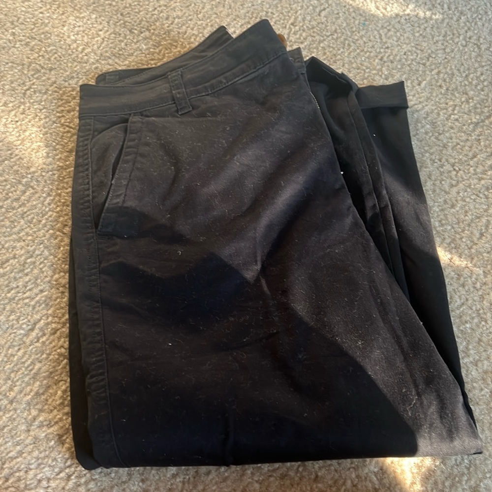 Black chino pants